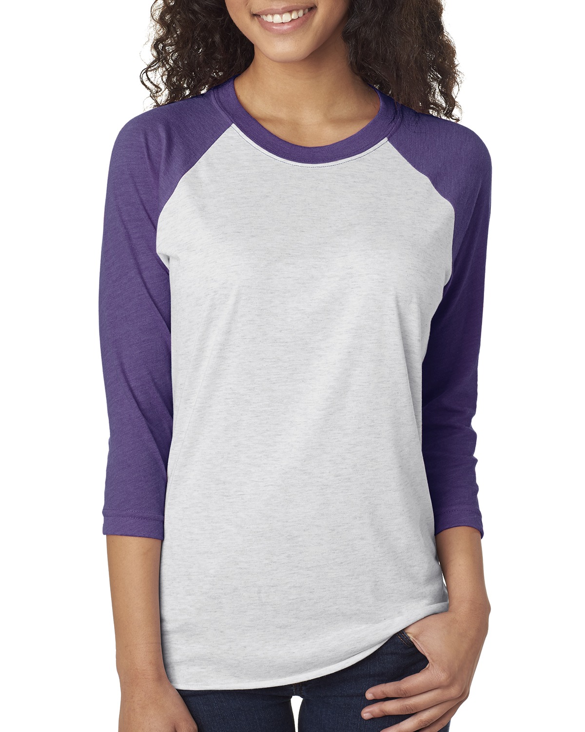 Next Level Active Apparel Unisex Tri-Blend 3/4-Sleeve Raglan - 6051
