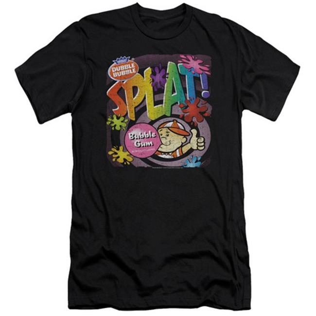 Trevco Dubble Bubble-Splat Gum - Short Sleeve Adult 30-1 Tee - Black  Medium