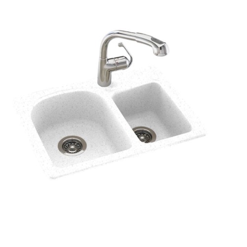 Swan KSDB-2518-010 25  X 18  Swanstone Double-Basin Dual Mount Kitchen Sink  Available in Various Colors