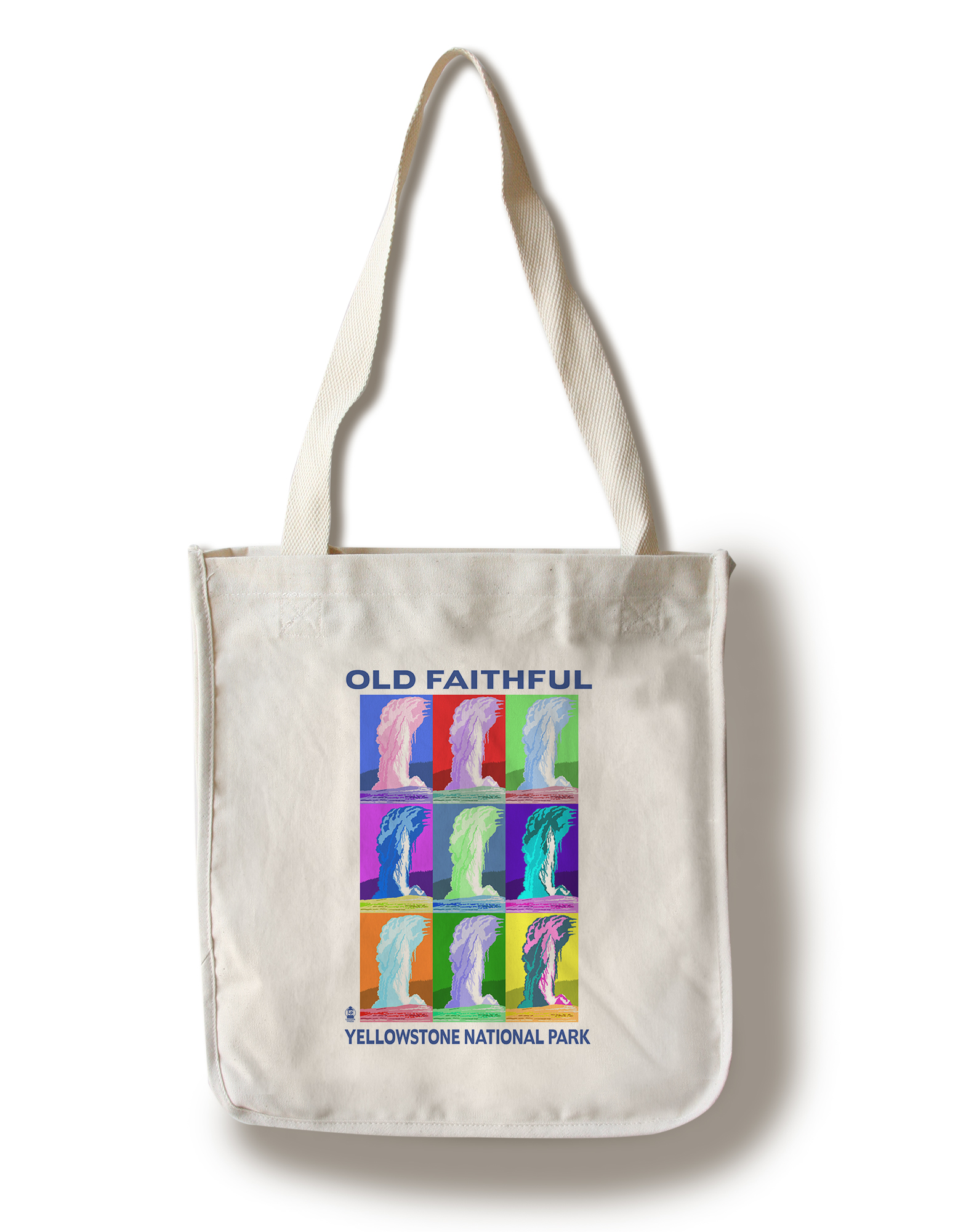 Yellowstone National Park - Old Faithful Pop Art - Lantern Press Poster (100% Cotton Tote Bag - Reusable)