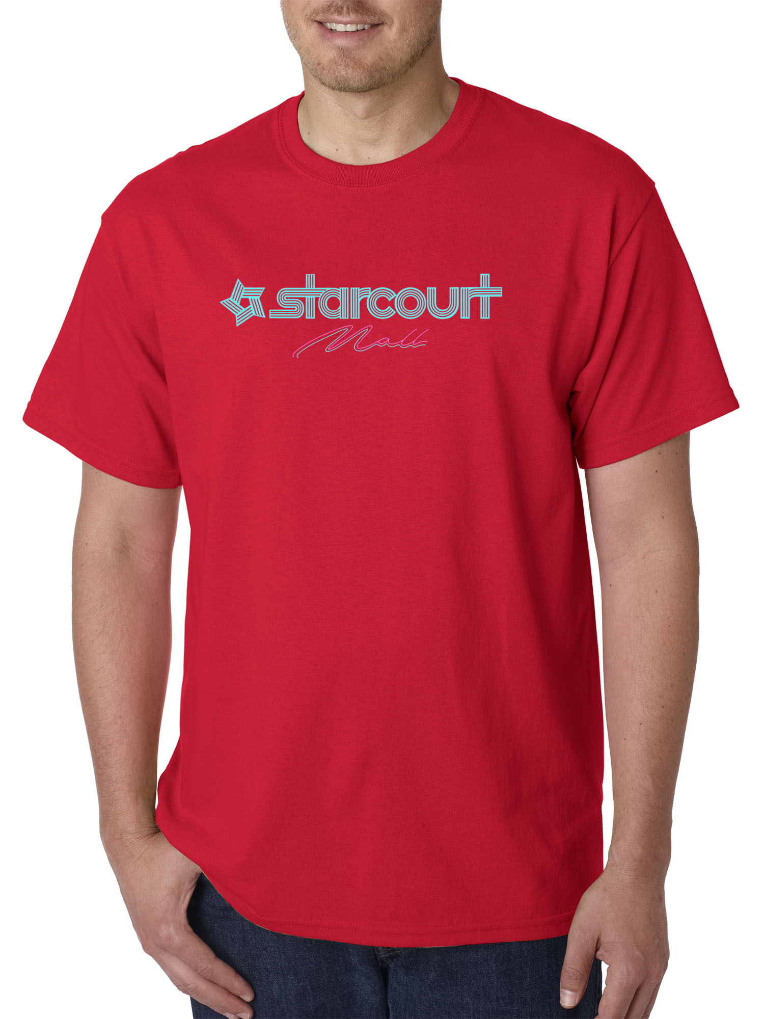 Trendy USA 1311 - Unisex T-Shirt Starcourt Mall Stranger TV Movie Pop Culture XL Red