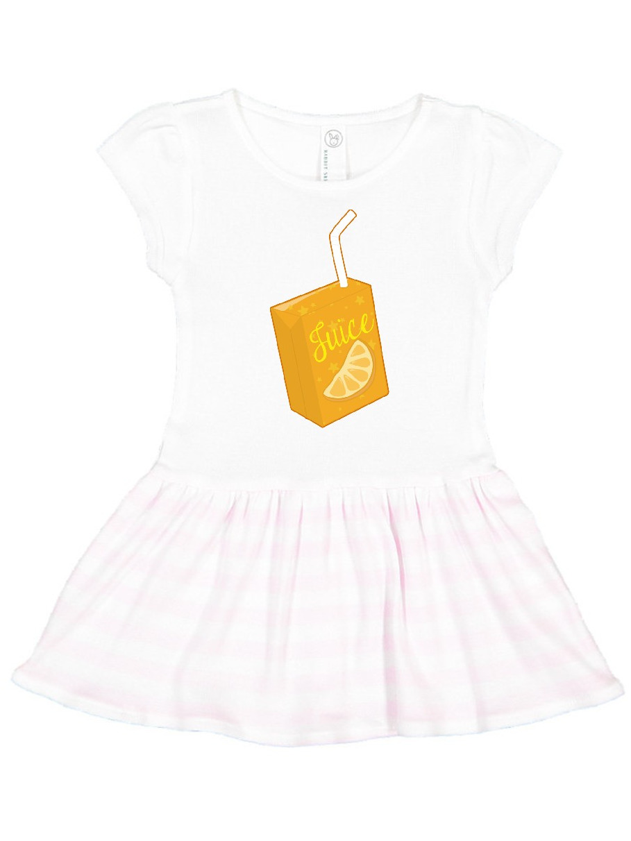 Inktastic Orange Juice Box Gift Toddler Girl Dress