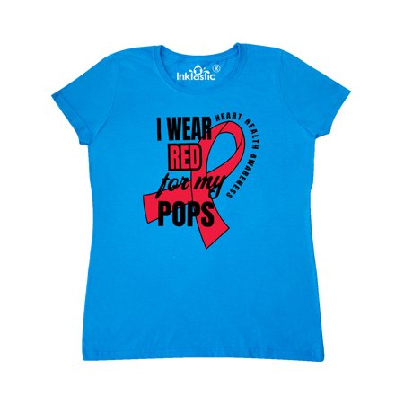 Inktastic Heart HeaIth Awareness I Wear Red for My Pops Adult Women's T-Shirt Female