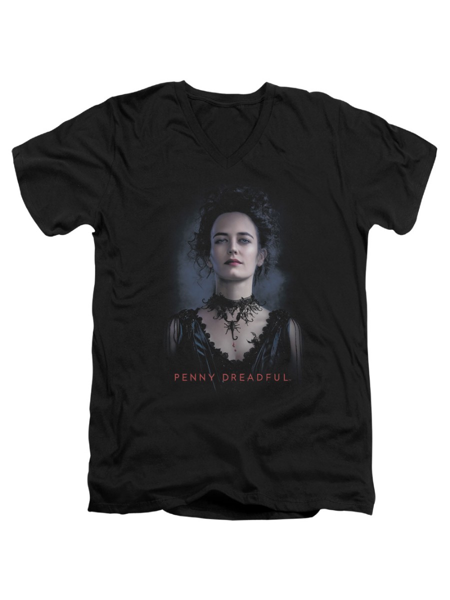 Penny Dreadful Horror TV Series Vanessa Promo Adult V-Neck T-Shirt Tee