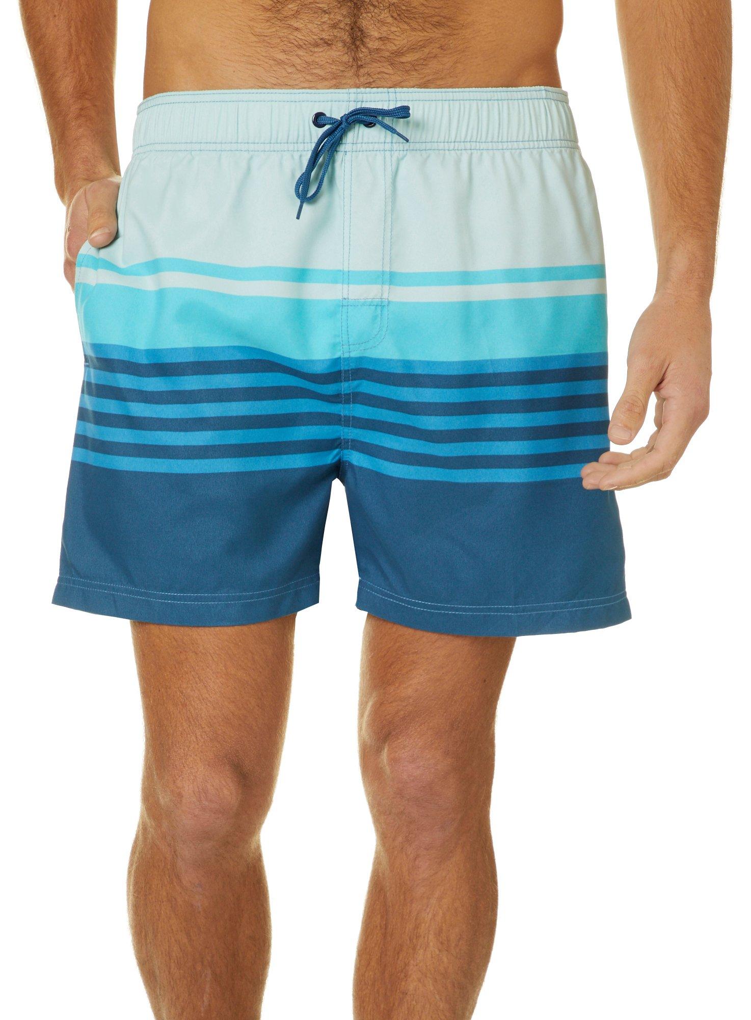 Burnside Mens Stripe Volley Shorts