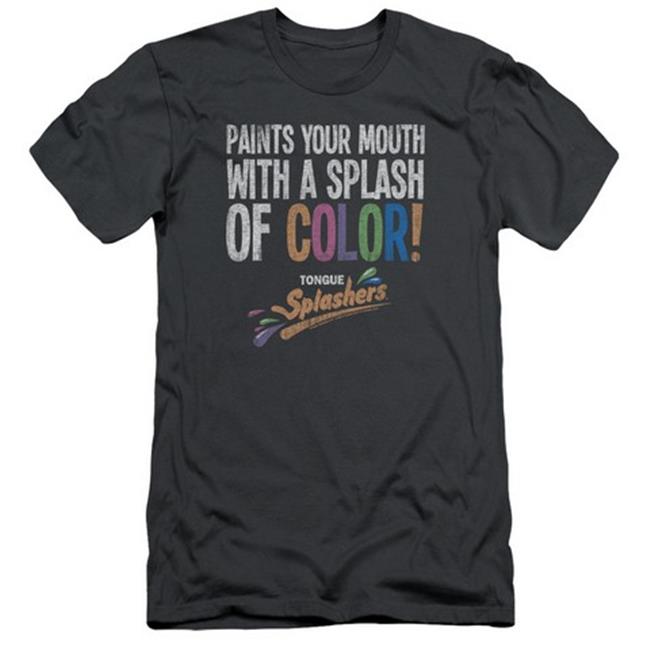 Trevco Dubble Bubble-Paints Your Mouth - Short Sleeve Adult 30-1 Tee - Charcoal  Large