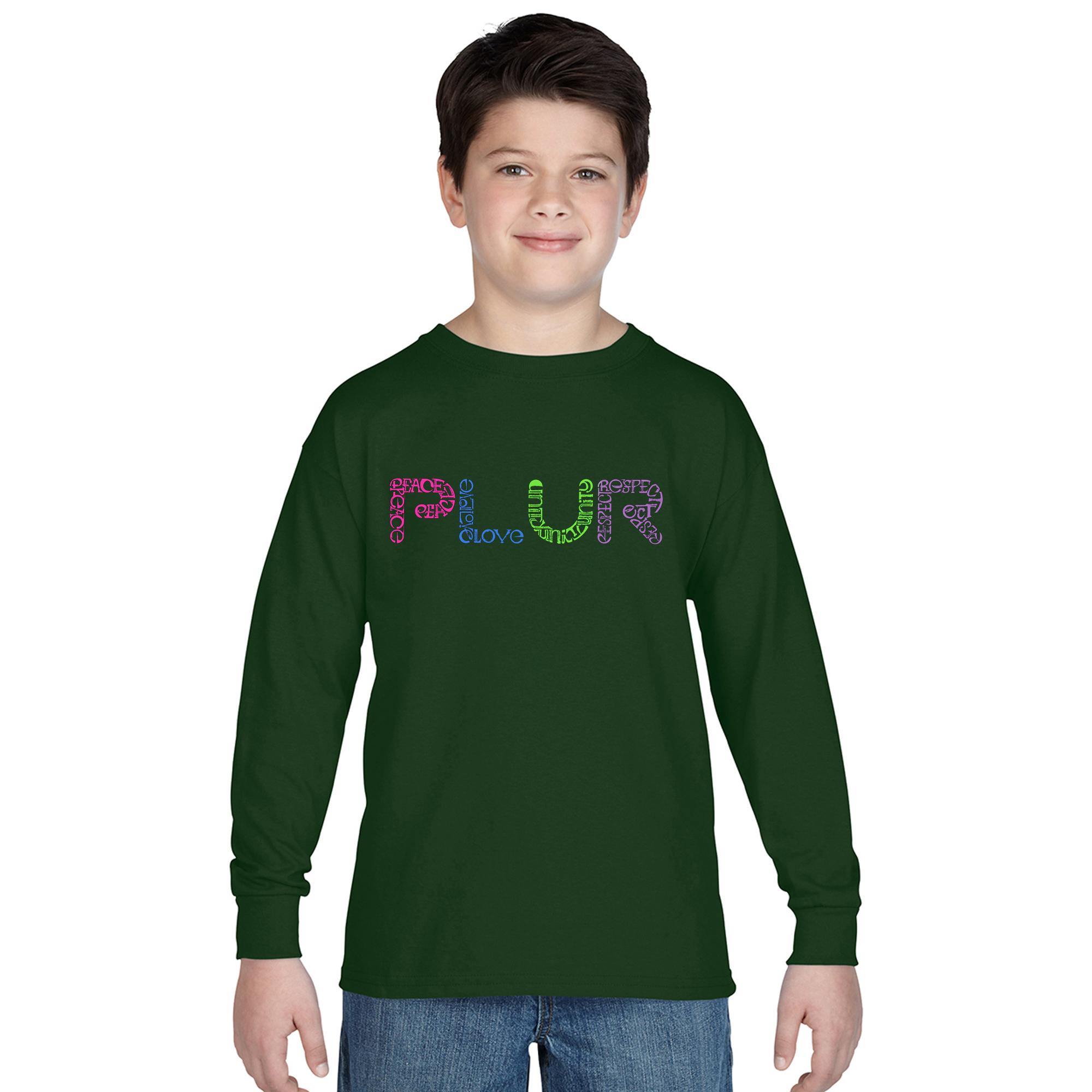 LA Pop Art Boy S Word Art Long Sleeve - PLUR