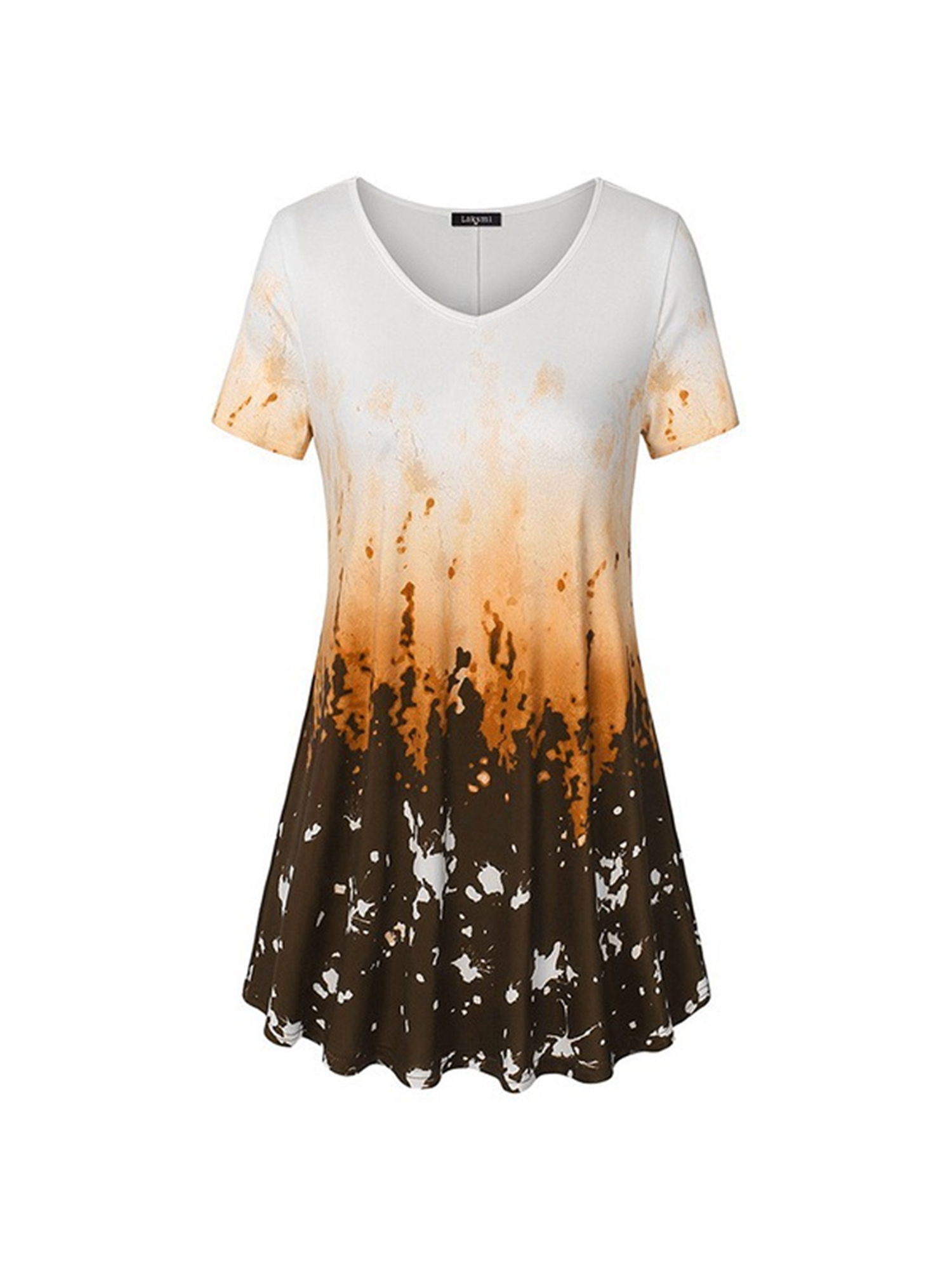 Women S Floral Short Sleeve Swing Loose T-Shirt