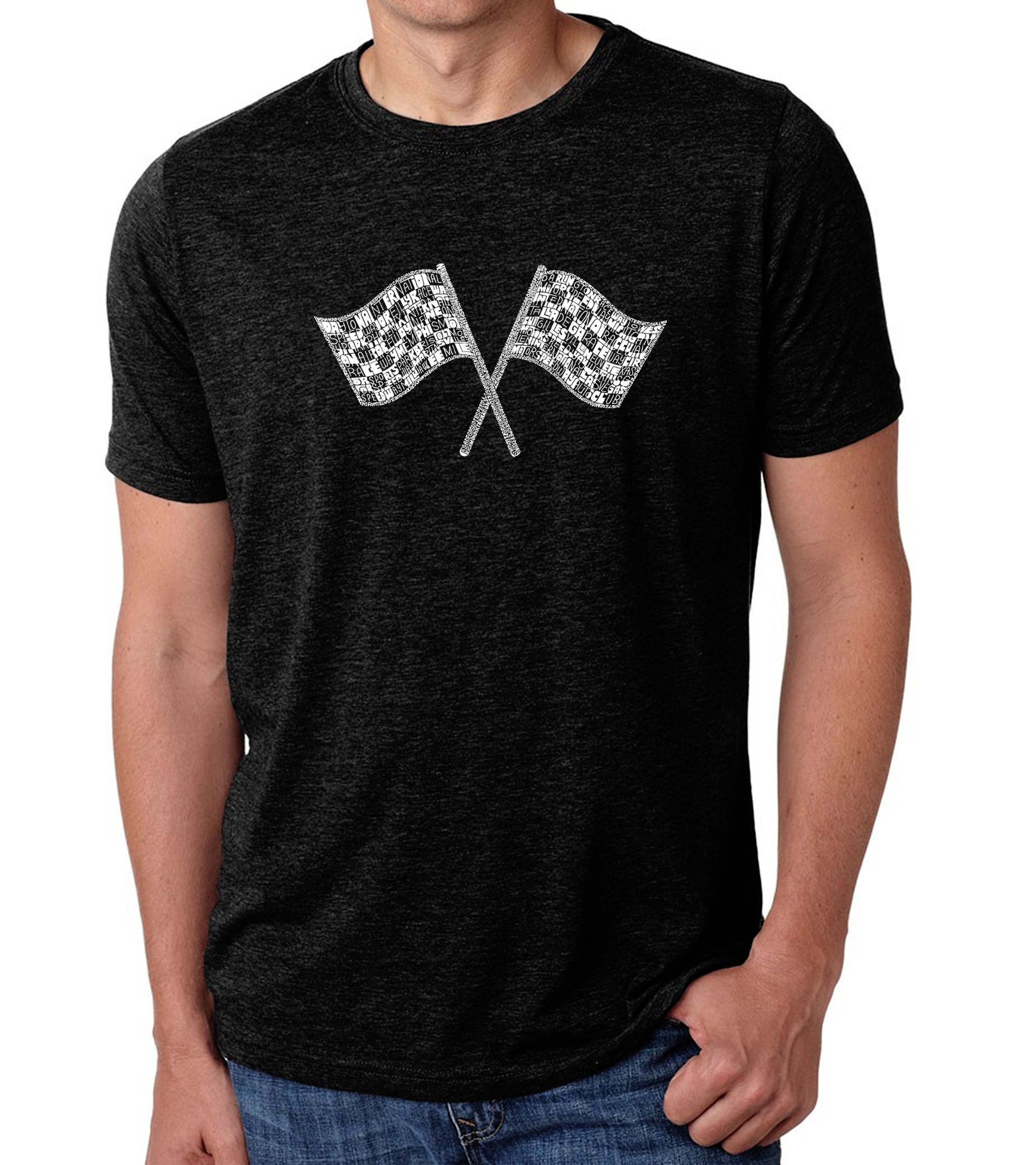 LA Pop Art Men S Premium Blend Word Art T-shirt - NASCAR NATIONAL SERIES RACE TRACKS