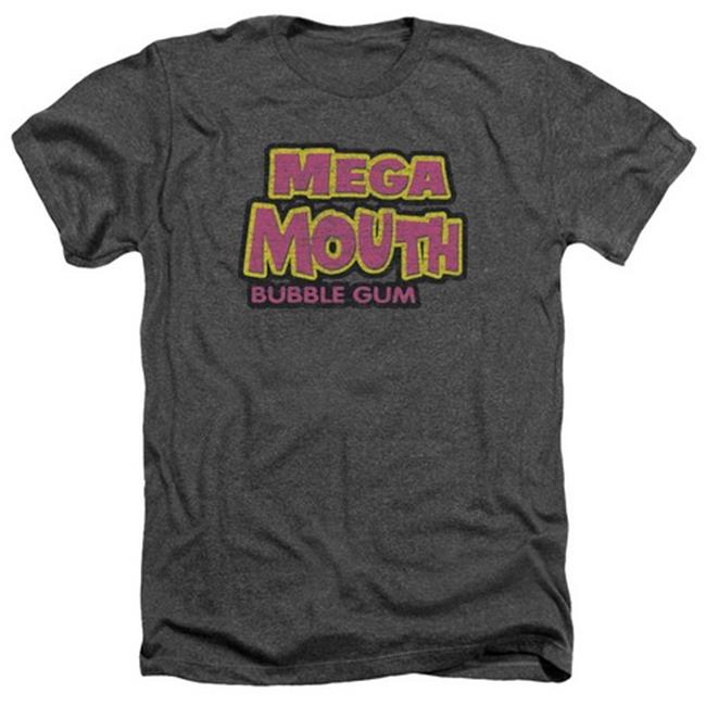 Trevco Dubble Bubble-Mega Mouth - Adult Heather Tee - Charcoal  Small