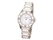 Charles-Hubert, Paris Women's 6755-W Premium Collection White Ceramic and Stainless Steel Watch