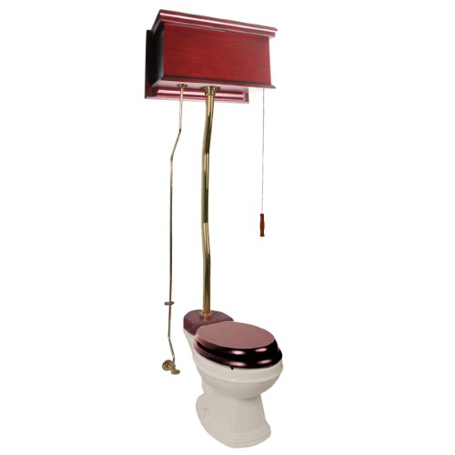 Cherry High Tank Z-Pipe Toilet Biscuit Color Elongated Bowl  Renovator's Supply