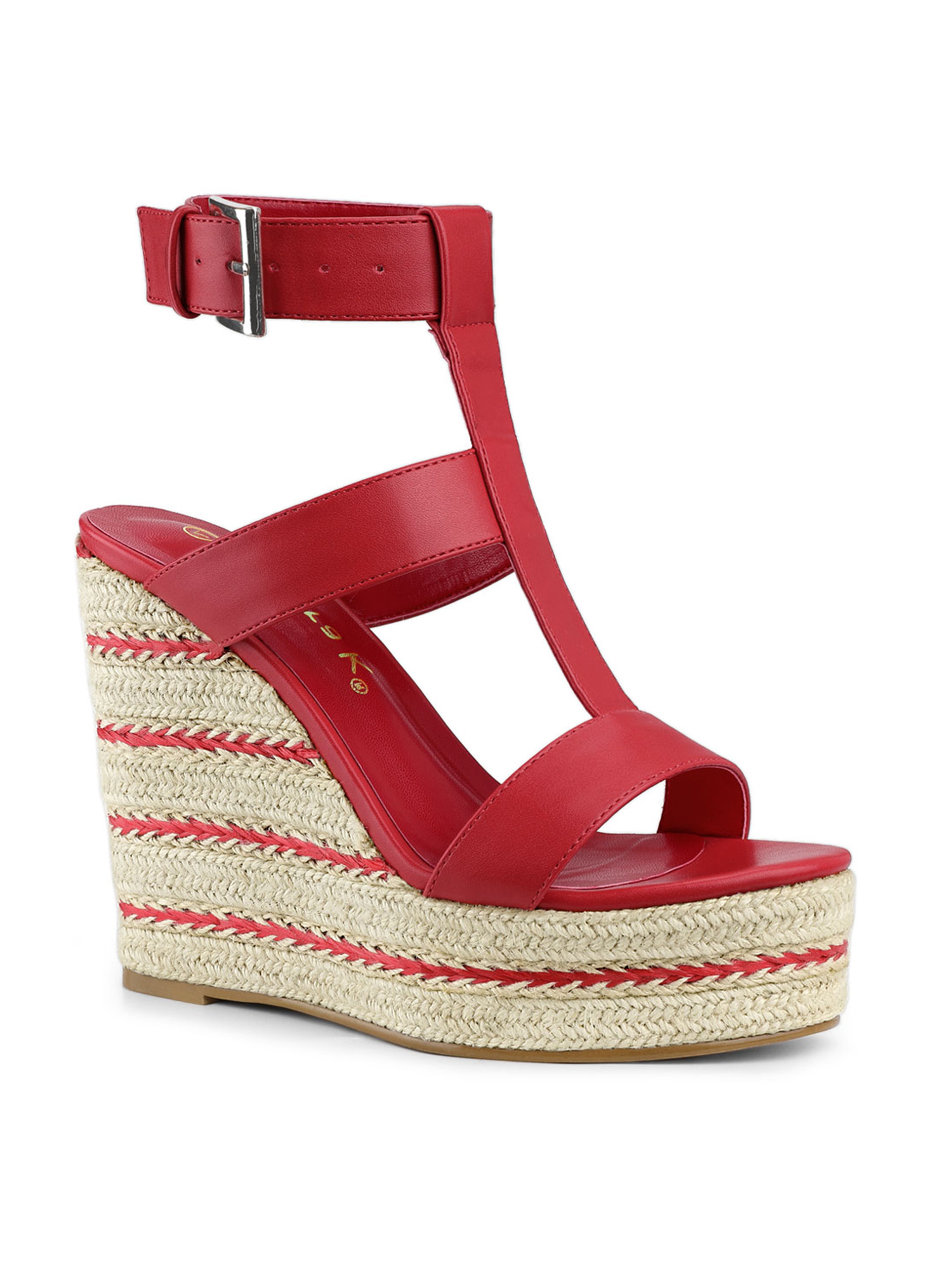 Allegra K Women S Open Toe Espadrille Strappy Platform Wedges Sandals