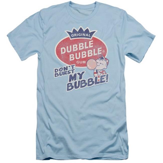 Trevco Dubble Bubble-Burst Bubble - Short Sleeve Adult 30-1 Tee - Light Blue  Large