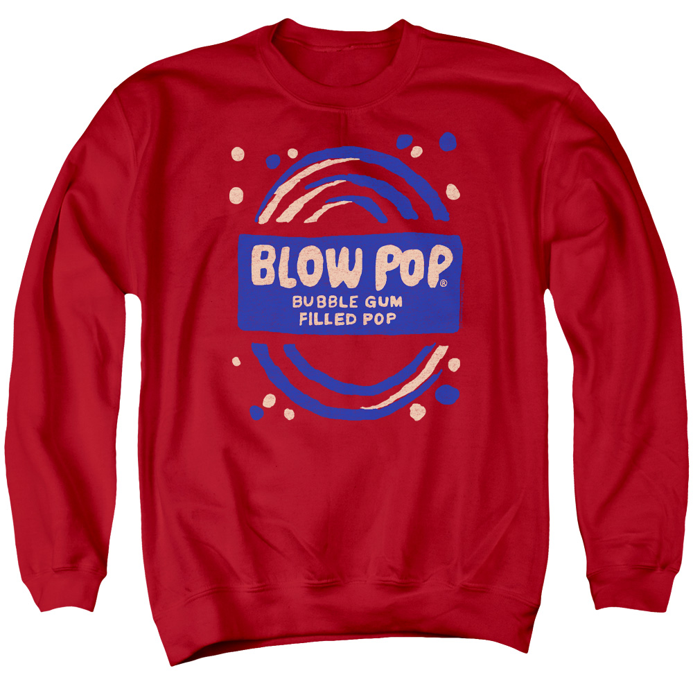 Tootsie Roll Chocolate Candy Lollipop Blow Pop Rough Painted Crewneck Sweatshirt