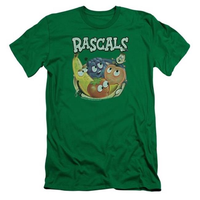 Trevco Dubble Bubble-Rascals - Short Sleeve Adult 30-1 Tee - Kelly Green, Extra Large