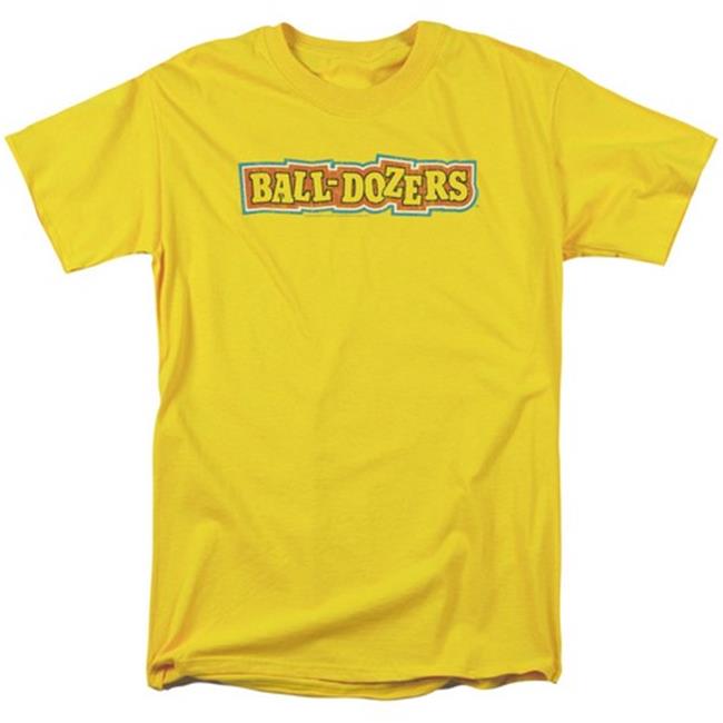 Trevco Dubble Bubble-Balldozers - Short Sleeve Adult 18-1 Tee - Yellow, Medium