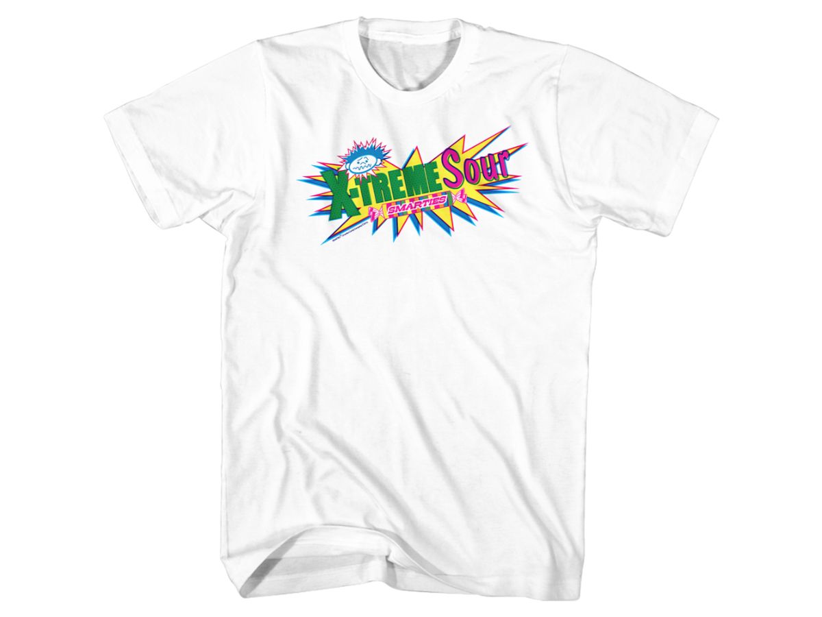 Smarties Candy X-Treme Sour Adult Short Sleeve T-Shirt Graphic Tee