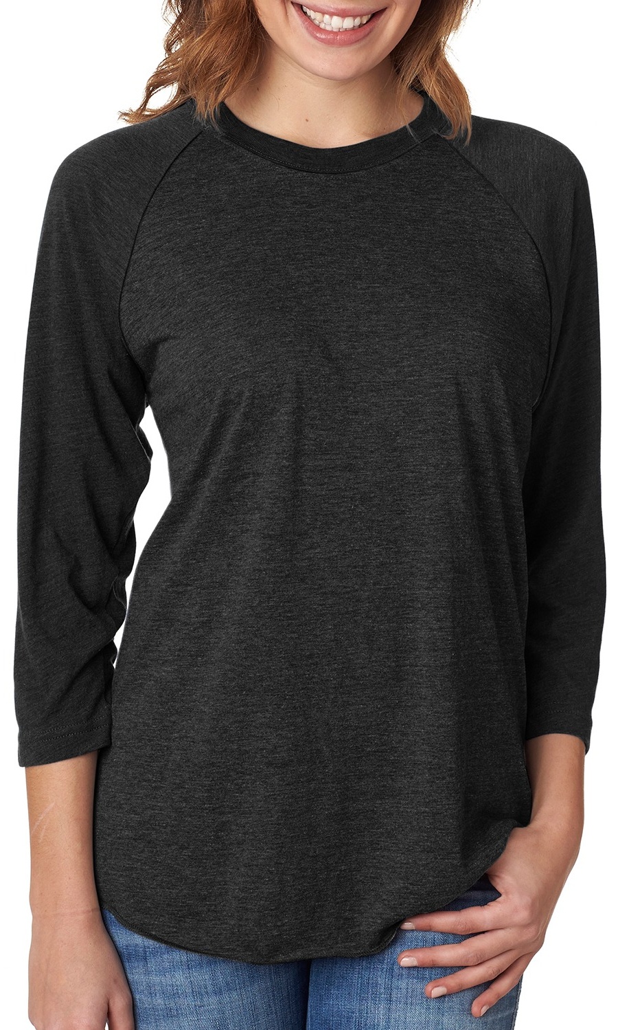 Next Level Active Apparel Unisex Tri-Blend 3/4-Sleeve Raglan - 6051