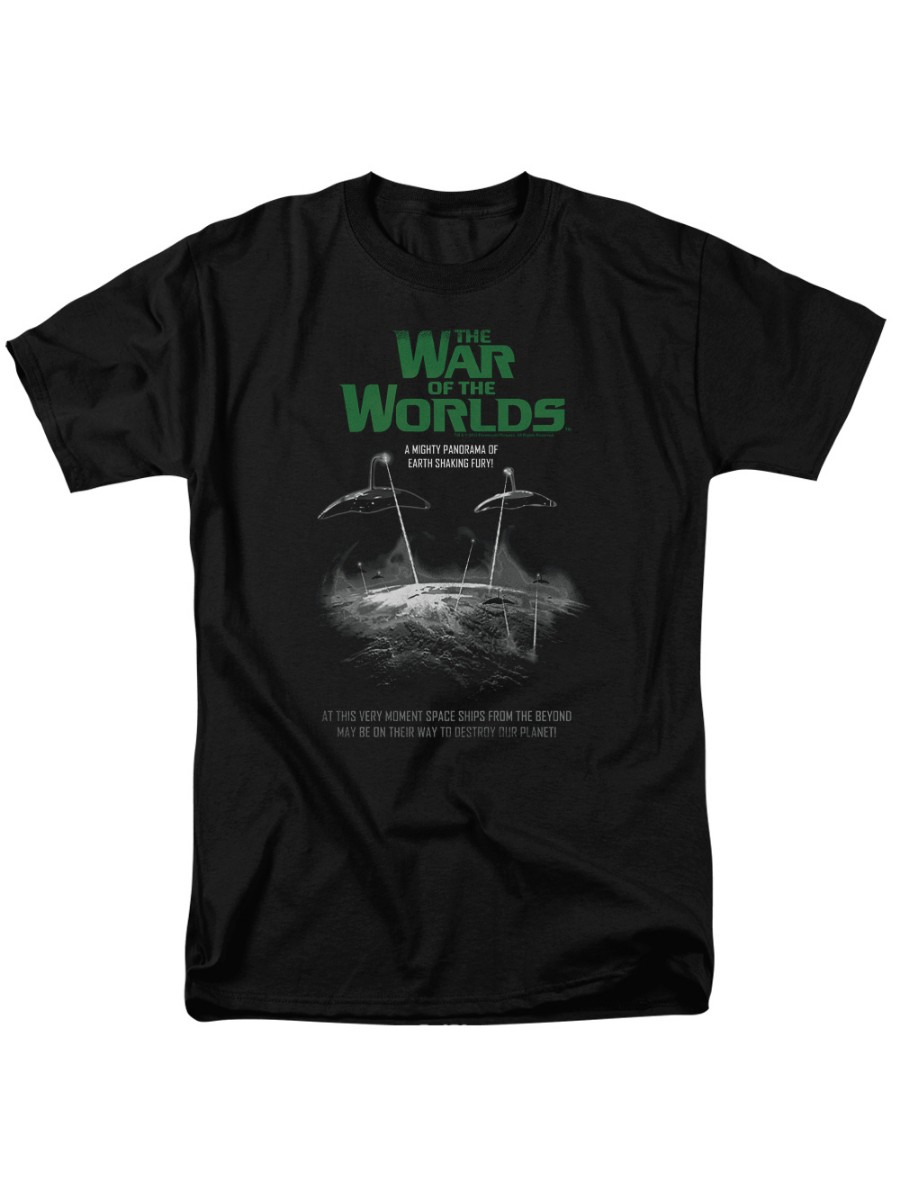 War of the Worlds 1953 Sci-Fi Thriller Movie Space Ship Poster Adult T-Shirt