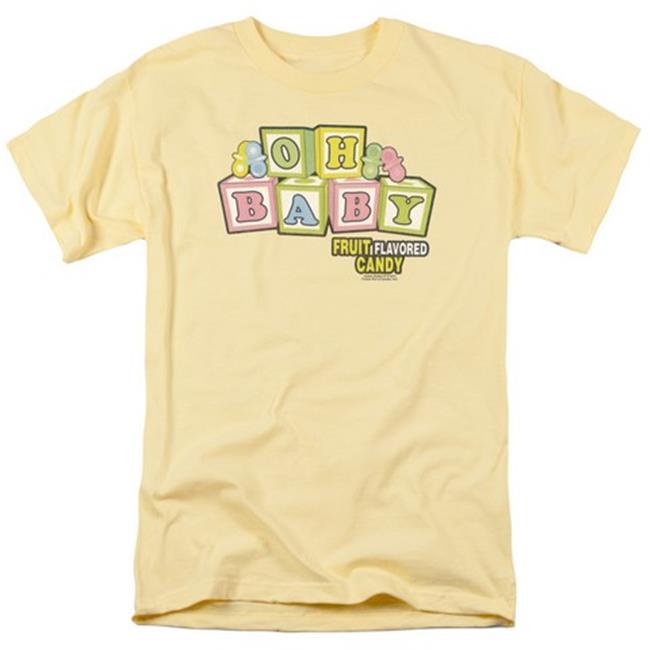 Trevco Dubble Bubble-Oh Baby - Short Sleeve Adult 18-1 Tee - Banana, Large
