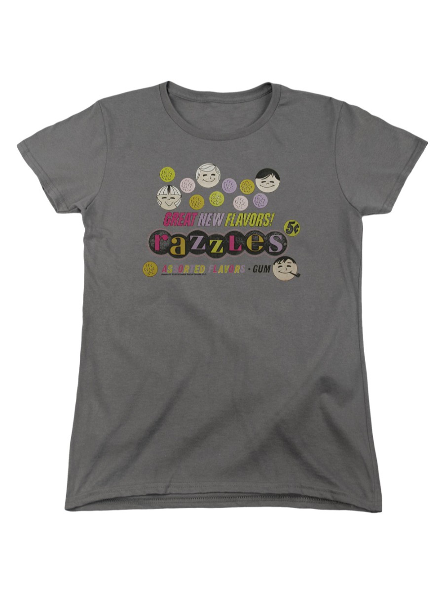 Dubble Bubble Nostalgic Candy Razzles Retro Box Women S T-Shirt Tee