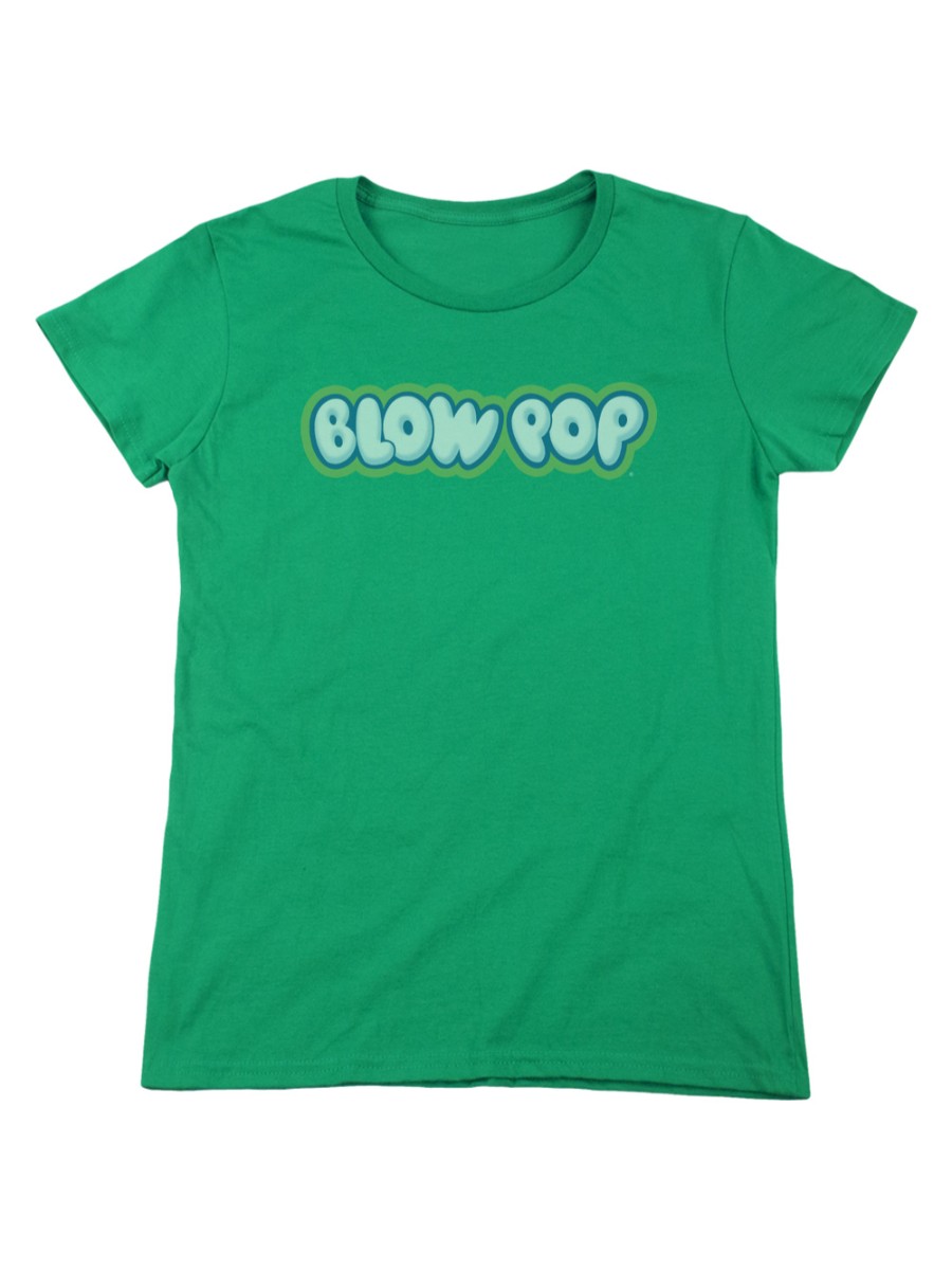 Tootsie Roll Chocolate Candy Lollipop Blow Pop Logo Green Women S T-Shirt Tee