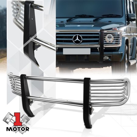 Chrome Stainless Steel Grille/Brush/Headlight Guard for 99-12 Mercedes G500 W463 00 01 02 03 04 05 06 07 08 09 10 11