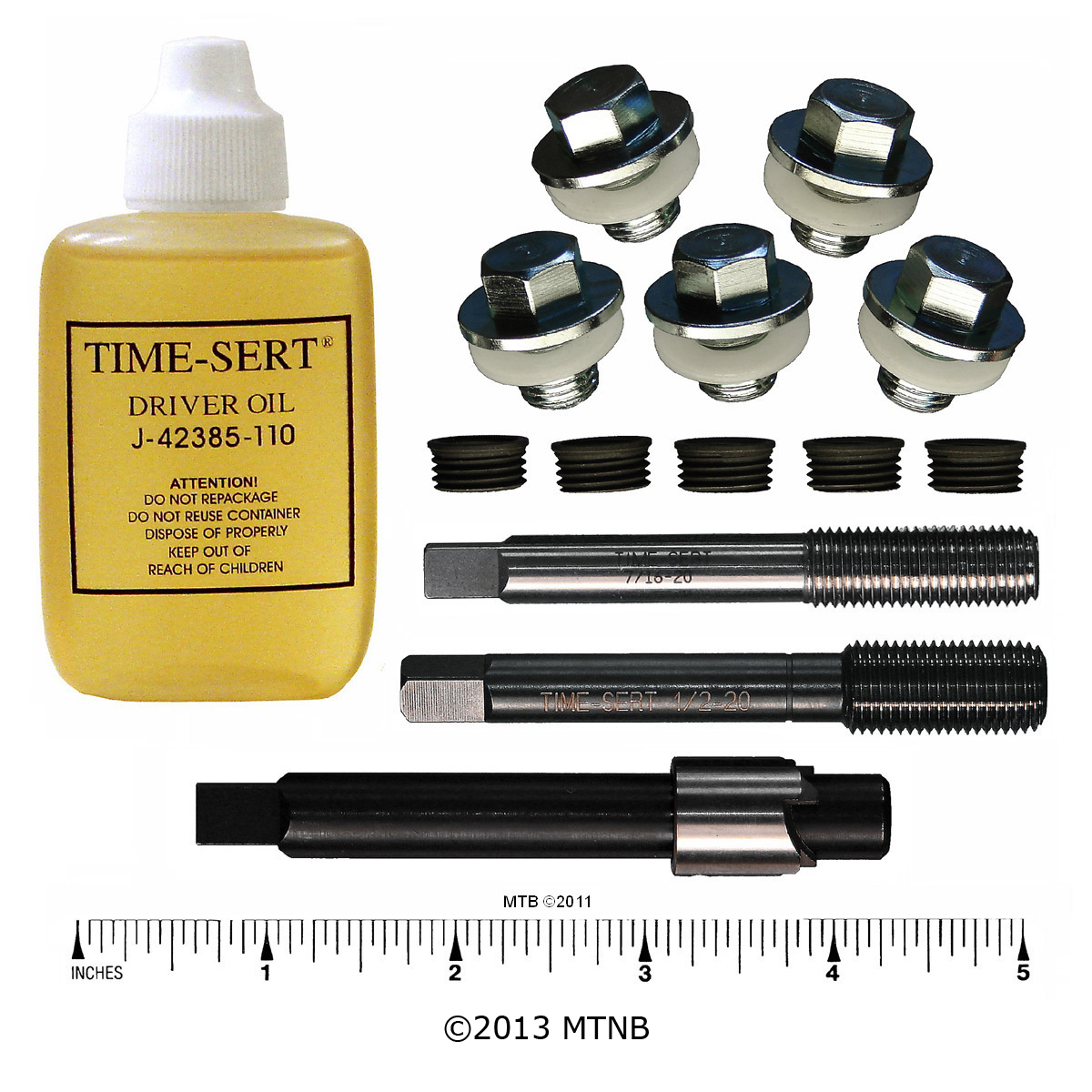 Time-Sert 0765 1/2-20 to 7/16-20 Inch Ford Drain Pan Thread Repair Kit