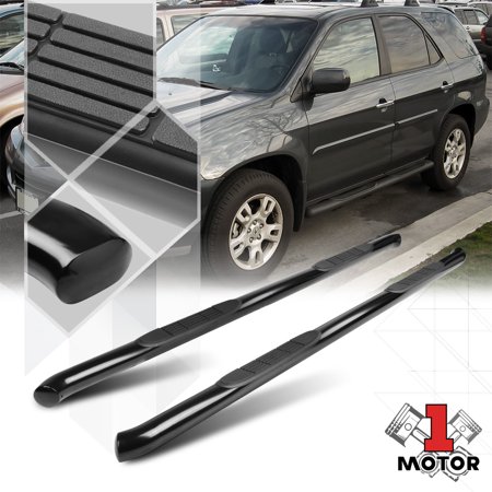 Black 3  Round Side Step Nerf Bar Running Board for 03-08 Honda Pilot/01-06 MDX 02 03 04 05 06 07