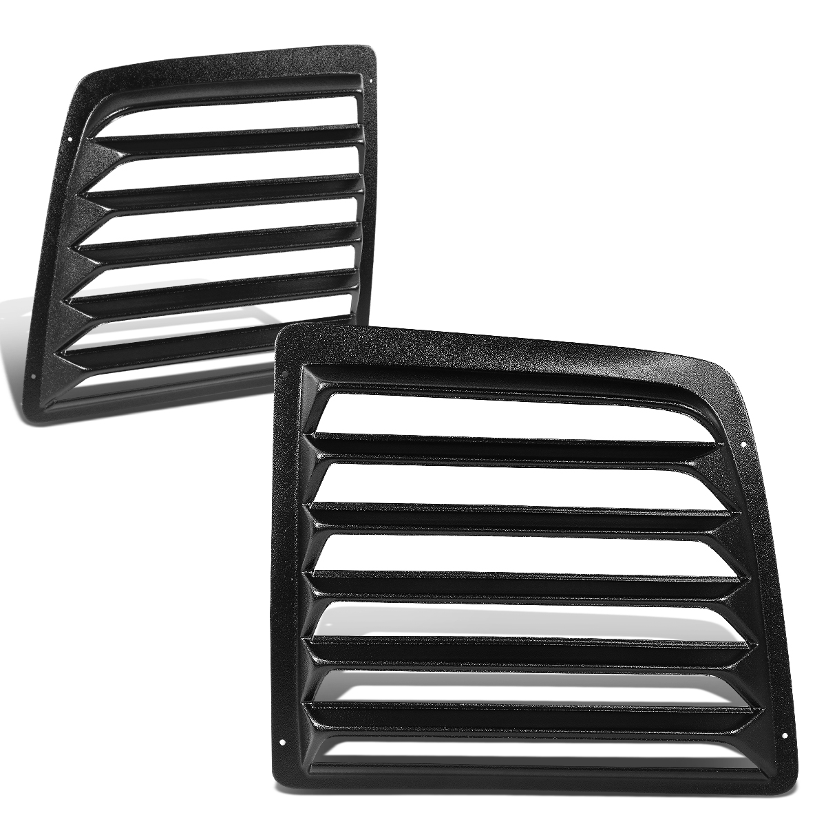 DNA Motoring WINL-004 for 1997 to 2017 Chevy Express GMC Savana 1500 2500 3500 Van 2Pcs Rear Window Scoop Louvers Sun Shade Cover 01 02 03 04 05 06 07