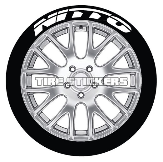 NITTO Tire Stickers - White - 1.0