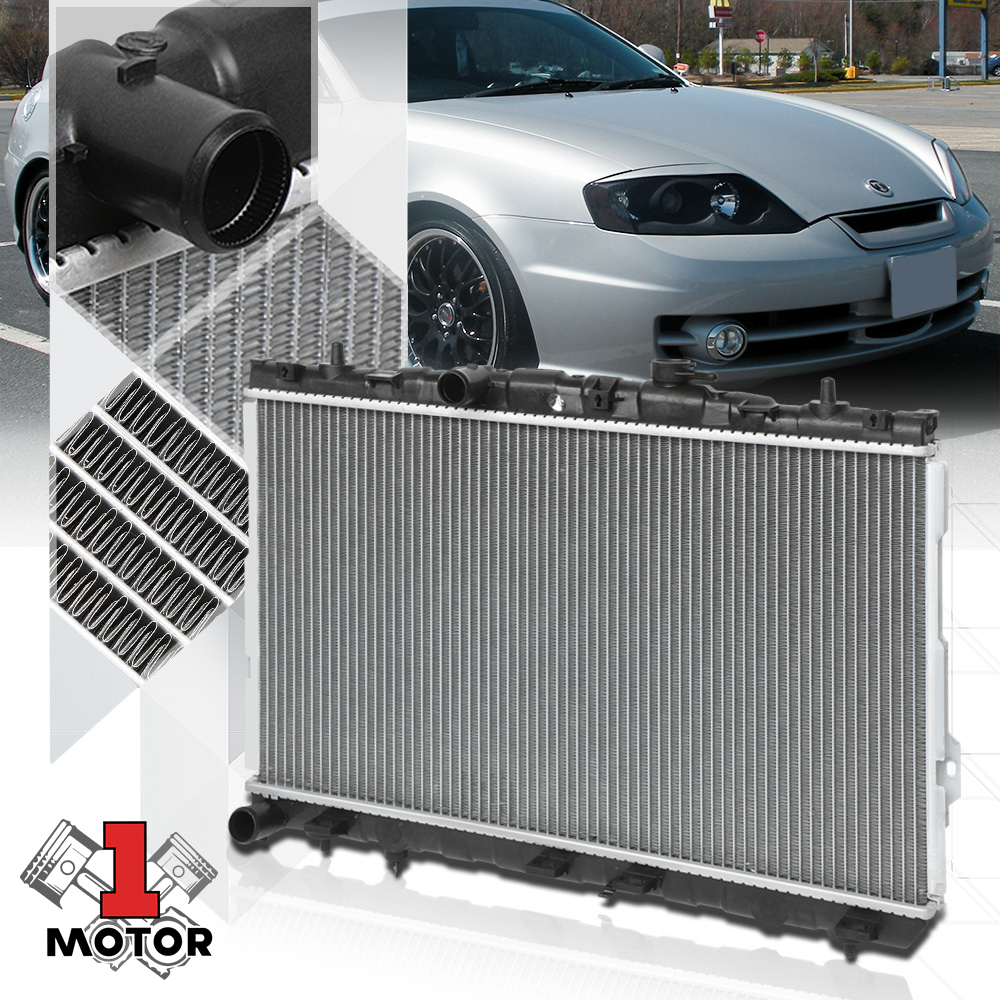 Aluminum Radiator OE Replacement for 01-06 Elantra/03-08 Tiburon 2.0L 2.7L MT 02 03 04 05 06 07