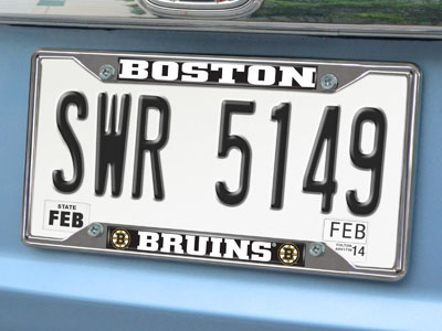 Massachusetts 14836 Fanmats 6.25 Inch X 12.25 Inch NHL - Boston Bruins License Plate Frame