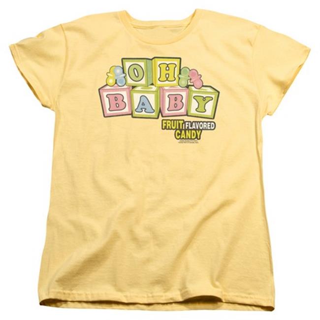 Trevco Dubble Bubble-Oh Baby - Short Sleeve Womens Tee - Banana, Large
