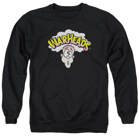 Warheads 90s Brand Extreme Sour Hard Candy Sour Head Logo Adult Crew Sweatshirt