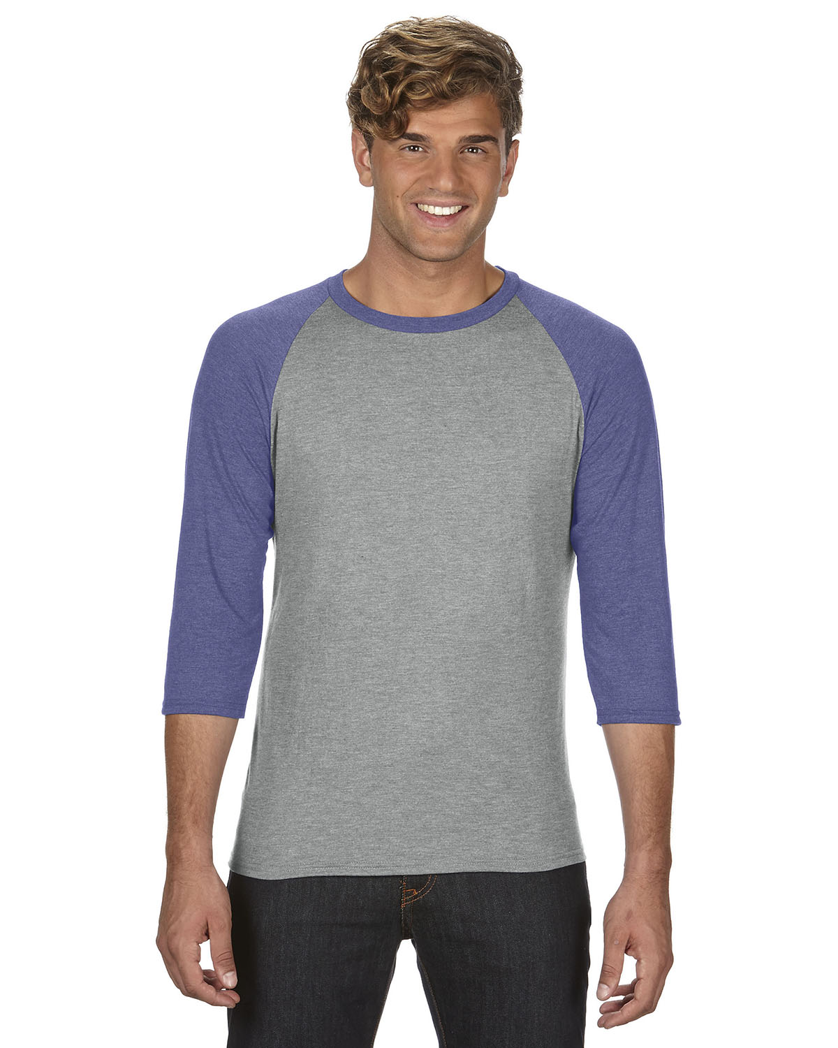 Anvil Adult Triblend 3/4-Sleeve Raglan T-Shirt - 6755
