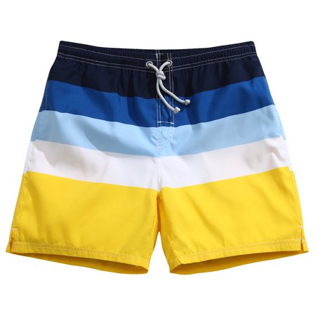 SULANG Men's Ultra Quick Dry Swim Trunks 6-inch Volley Board Shorts Bathing Suits Elastic Waist Drawstring No Mesh Lining Large 34-35