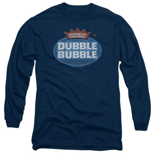 Trevco Dubble Bubble-Vintage Logo - Long Sleeve Adult 18-1 Tee - Royal Blue  Medium