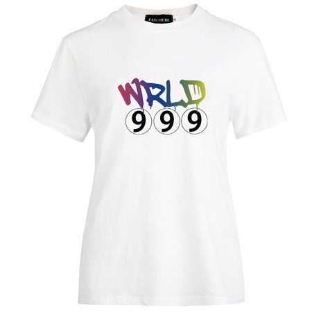SHIYAO Men Women Unisex Casual Short Sleeve Letter Printing T Shirt Singer Juice Wrld T-Shirt Tops