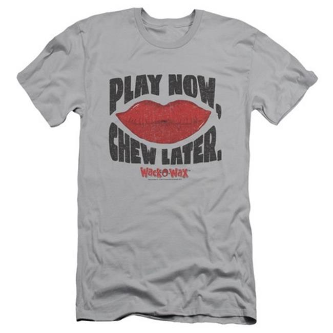 Trevco Dubble Bubble-Play Chew - Short Sleeve Adult 30-1 Tee - Silver  Medium