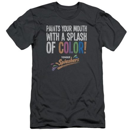 Trevco Dubble Bubble-Paints Your Mouth - Short Sleeve Adult 30-1 Tee - Charcoal  Medium