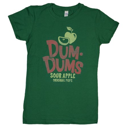 Juniors Retro Style Dum Dums Original Pops Sour Apple Flavor T-Shirt