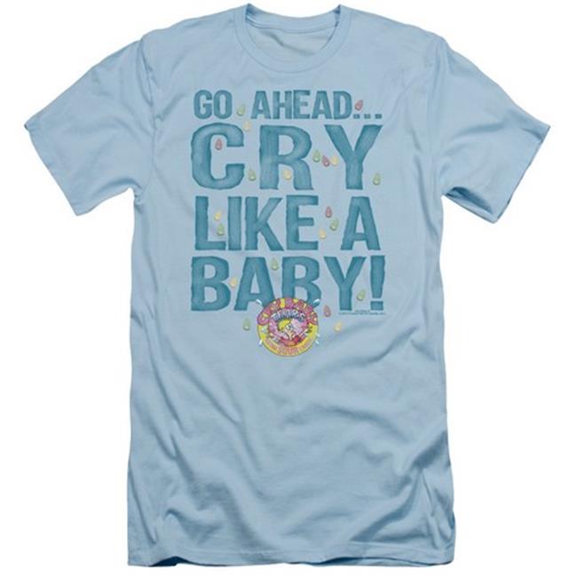 Trevco Dubble Bubble-Cry Like a Baby - Short Sleeve Adult 30-1 Tee - Light Blue  2X