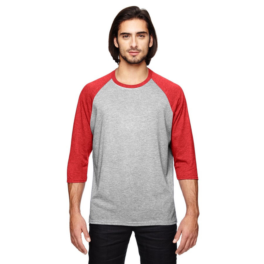 Anvil Men's 3/4 Raglan Sleeve T-Shirt 6755