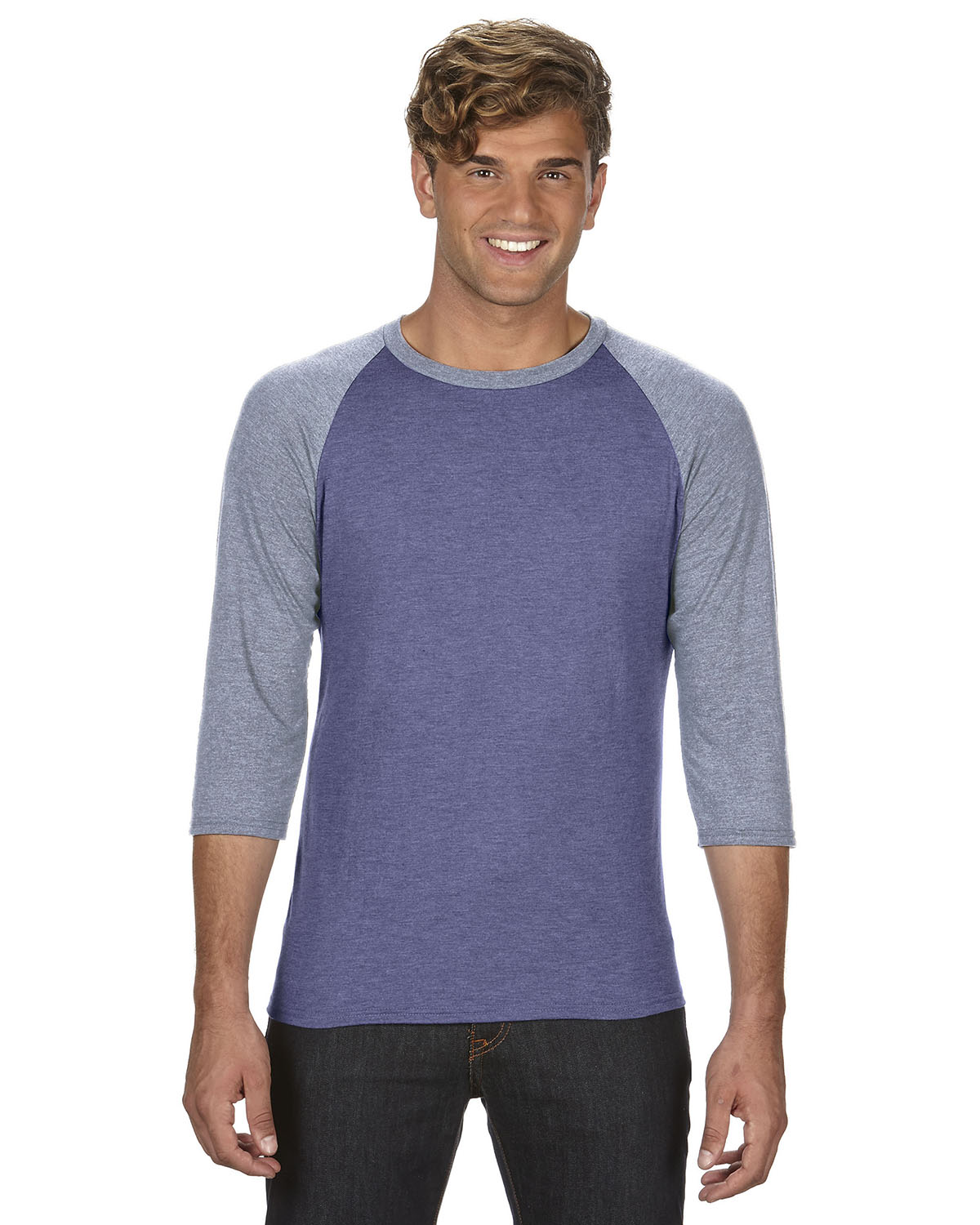 Anvil Adult Triblend 3/4-Sleeve Raglan T-Shirt - 6755