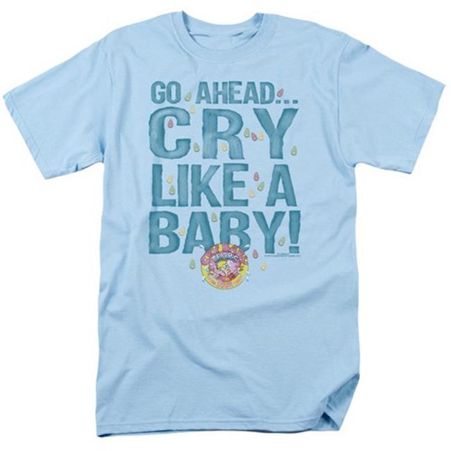 Trevco Dubble Bubble-Cry Like a Baby - Short Sleeve Adult 18-1 Tee - Light Blue  3X