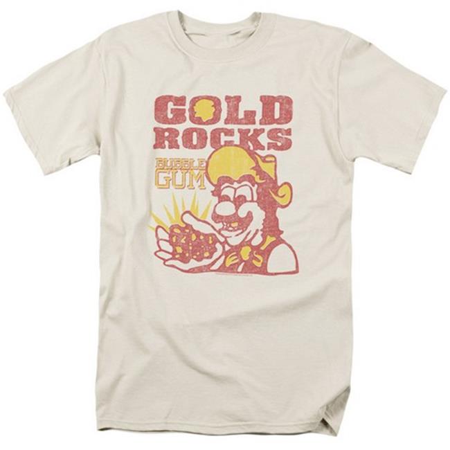 Trevco Dubble Bubble-Gold Rocks - Short Sleeve Adult 18-1 Tee - Cream  Large
