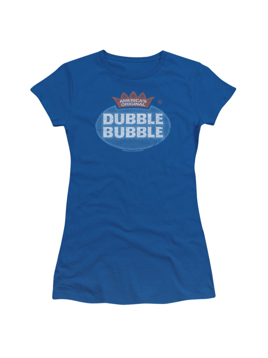 Dubble Bubble Nostalgic Candy Vintage Logo Juniors Sheer T-Shirt Tee