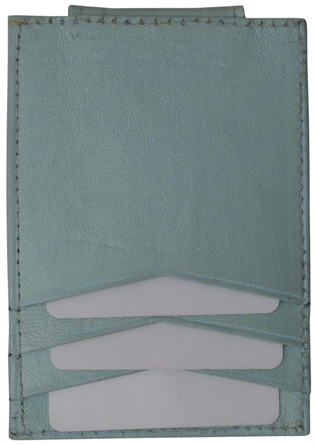 Mens Genuine Leather Money Clip Credit Card Holder Wallet Multiple Colors 1010R (C)